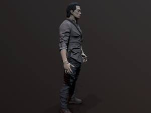 Zombie Apocalypse Survivor Model 3D