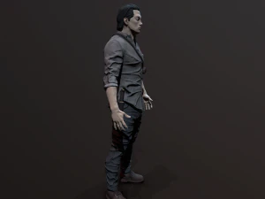 Zombie Apocalypse Survivor 3D Model