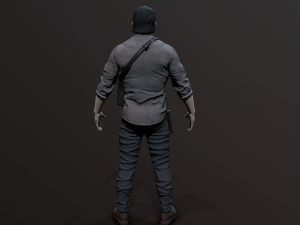 Zombie Apocalypse Survivor Model 3D