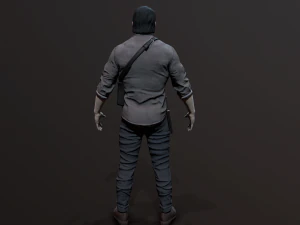 Zombie Apocalypse Survivor 3D Model
