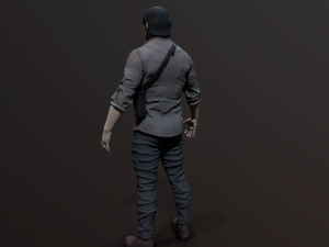 Zombie Apocalypse Survivor Model 3D