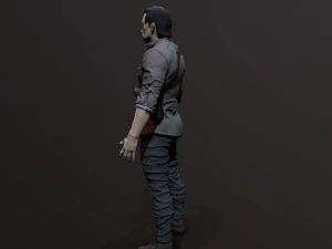 Zombie Apocalypse Survivor 3D Model
