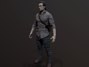 Zombie Apocalypse Survivor Model 3D