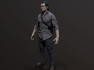 Zombie Apocalypse Survivor 3D Model