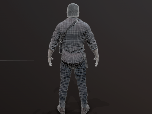 Zombie Apocalypse Survivor Model 3D