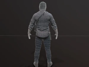 Zombie Apocalypse Survivor 3D Model