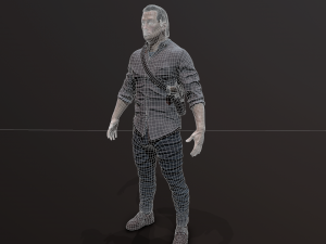 Zombie Apocalypse Survivor Model 3D