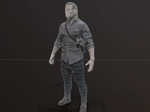 Zombie Apocalypse Survivor 3D Model