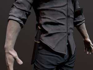 Zombie Apocalypse Survivor Model 3D