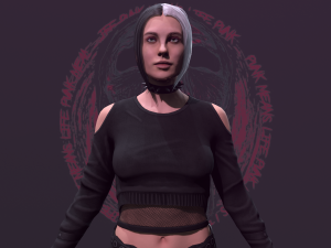 Punk Girl 3Dモデル