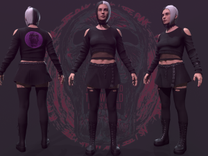 Punk Girl Modèle 3D
