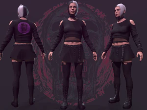 Punk Girl 3D Model