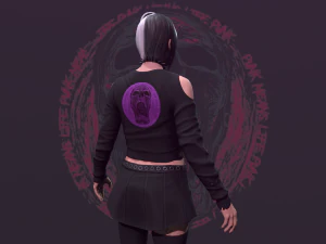 Punk Girl 3D Model