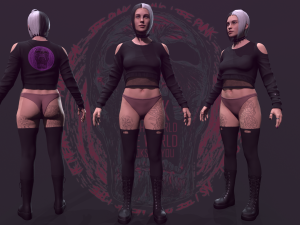Punk Girl Modèle 3D