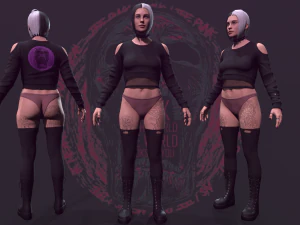 Punk Girl 3D Model