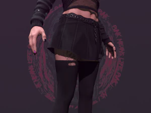 Punk Girl 3D Model