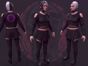 Punk Girl Modèle 3D