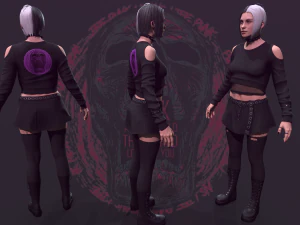 Punk Girl 3D Model