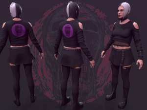 Punk Girl Modèle 3D