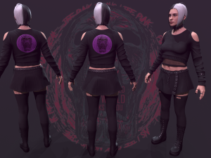 Punk Girl Modèle 3D