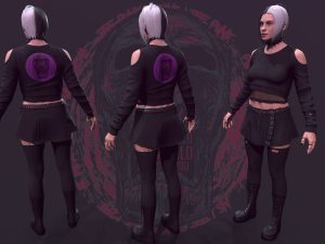 Punk Girl Modèle 3D