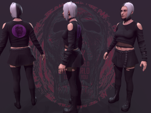 Punk Girl Modèle 3D