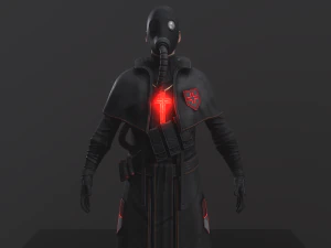 Post apocalyptic Priest 3D Model