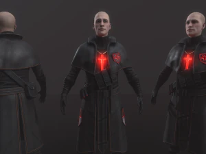 Post apocalyptic Priest 3D Model