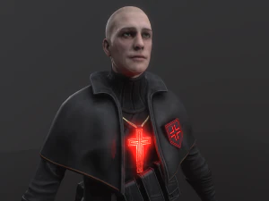 Post apocalyptic Priest 3D Model