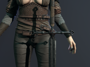 Girl Warrior Modelo 3D