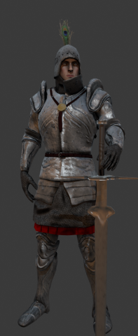 heavy knight 3D Модель .c4d .max .obj .3ds .fbx .stl .blend 
