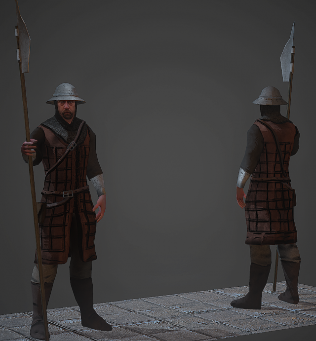 city guard 3Dモデル .c4d .max .obj .3ds .fbx .stl .blend 