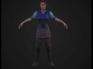 steampunk girl 3D Model