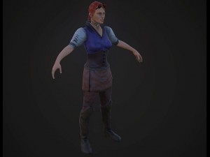 steampunk girl Modelo 3D