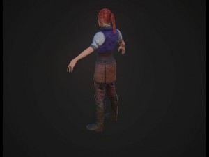 steampunk girl Modelo 3D