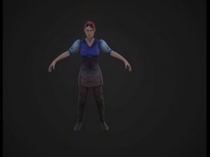 steampunk girl Modelo 3D