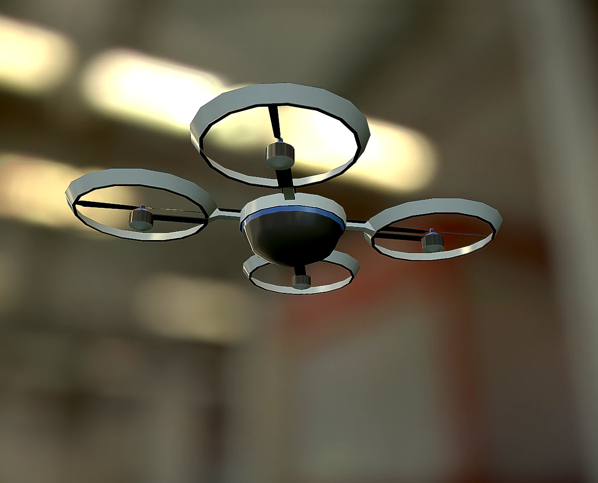 quadcopter 3D Model .c4d .max .obj .3ds .fbx .stl .blend 