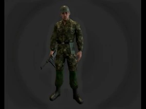 niemiecki fallchirmjager Model 3D