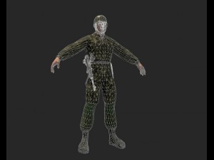 german fallschirmjager 3D Модель