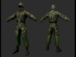 german fallschirmjager 3D Модель