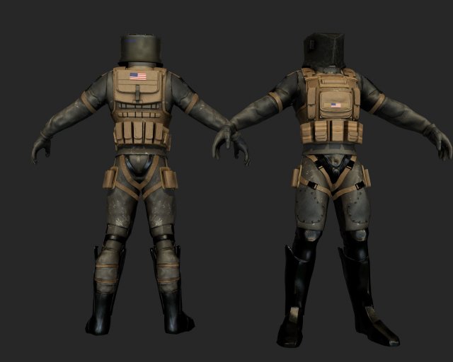soldier of the future 3D Model .c4d .max .obj .3ds .fbx .stl .blend 
