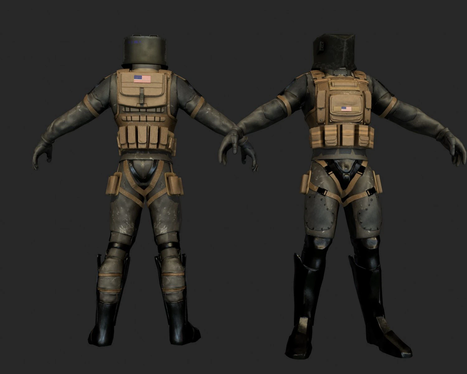 soldier of the future 3D Model .c4d .max .obj .3ds .fbx .stl .blend 