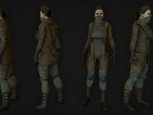 girl soldier 3D Model