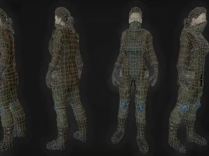 girl soldier 3D Model