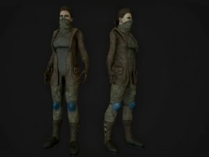 girl soldier 3D Model