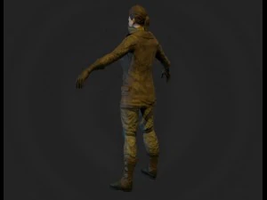 girl soldier 3D Model