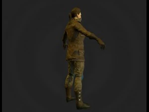girl soldier 3D Model