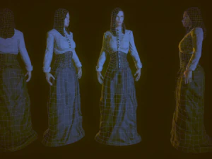 19th century lady 3D Model