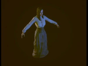 19th century lady 3D Model