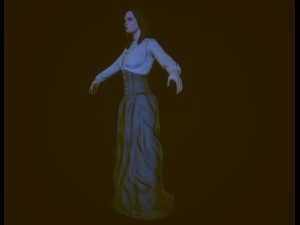 19th century lady 3D-Modell